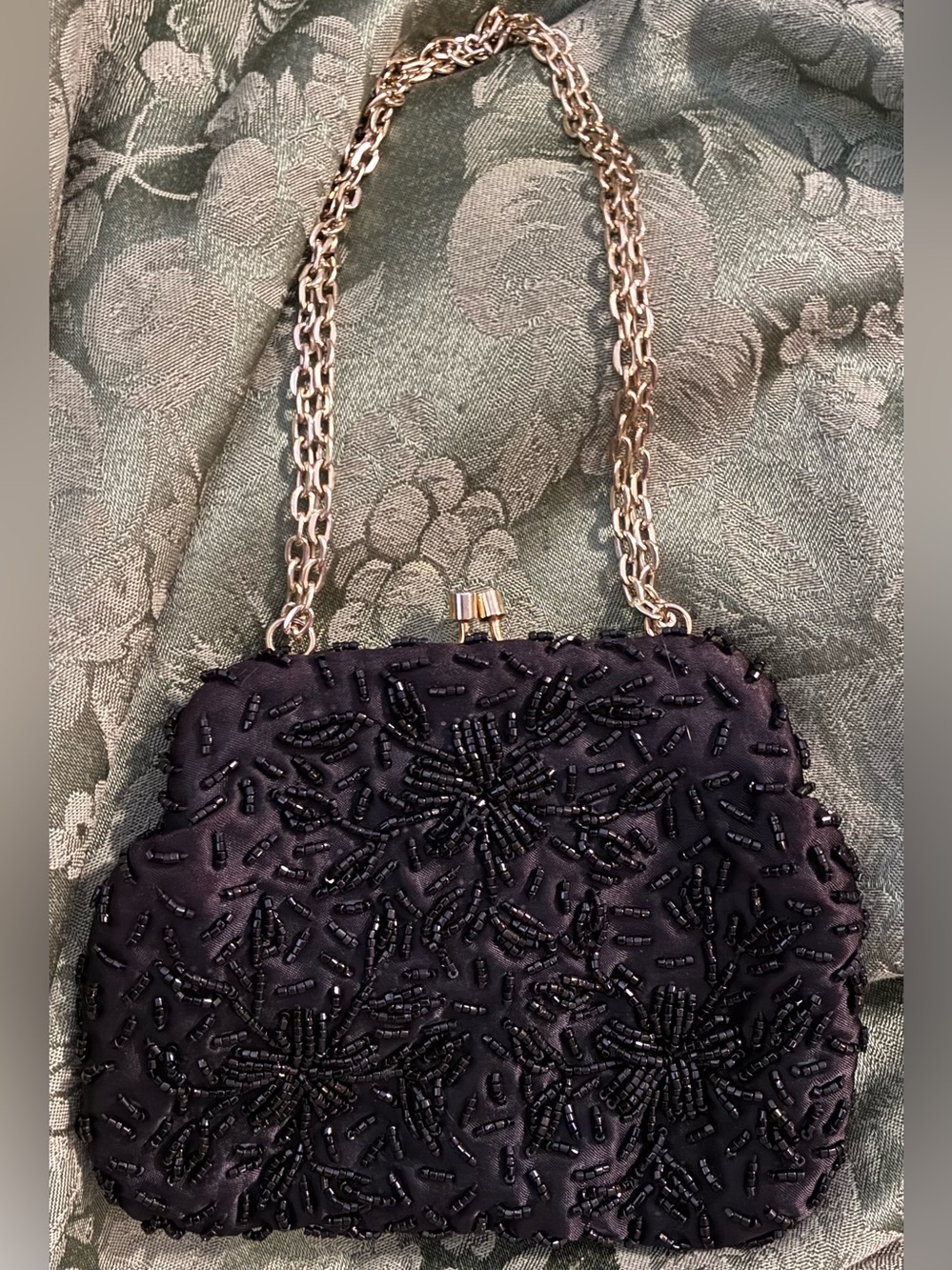 Black Beaded Bag